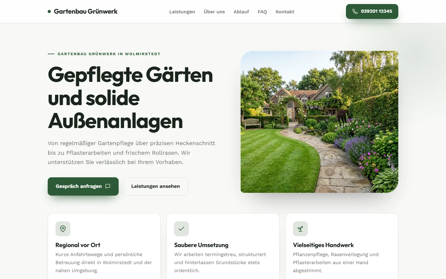 Beispiel: Gartenbau Grünwerk