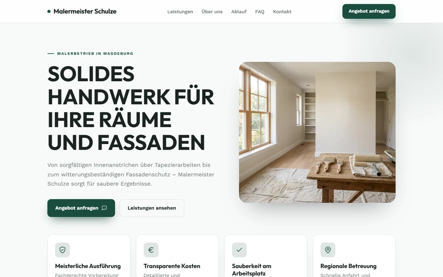 KI-Website-Beispiel: Malermeister Schulze